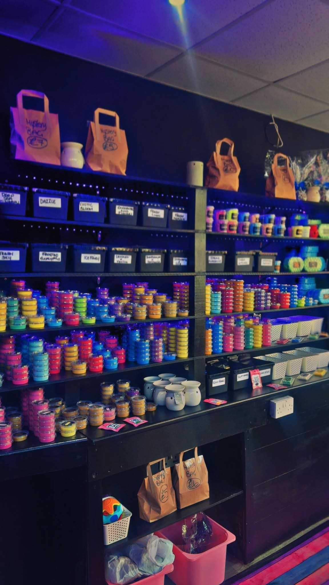 Full Savage Aromas display shelf