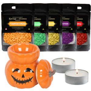 Jack-O’-Lantern Glow Wax Burner Bundle